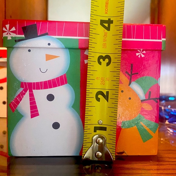 🎁LINDY BOWMAN🎁 2 SANTA & SNOWMAN DESIGNER GIFT BOXES & 9-CT MINI BOWS NWT🎅 - Picture 7 of 10